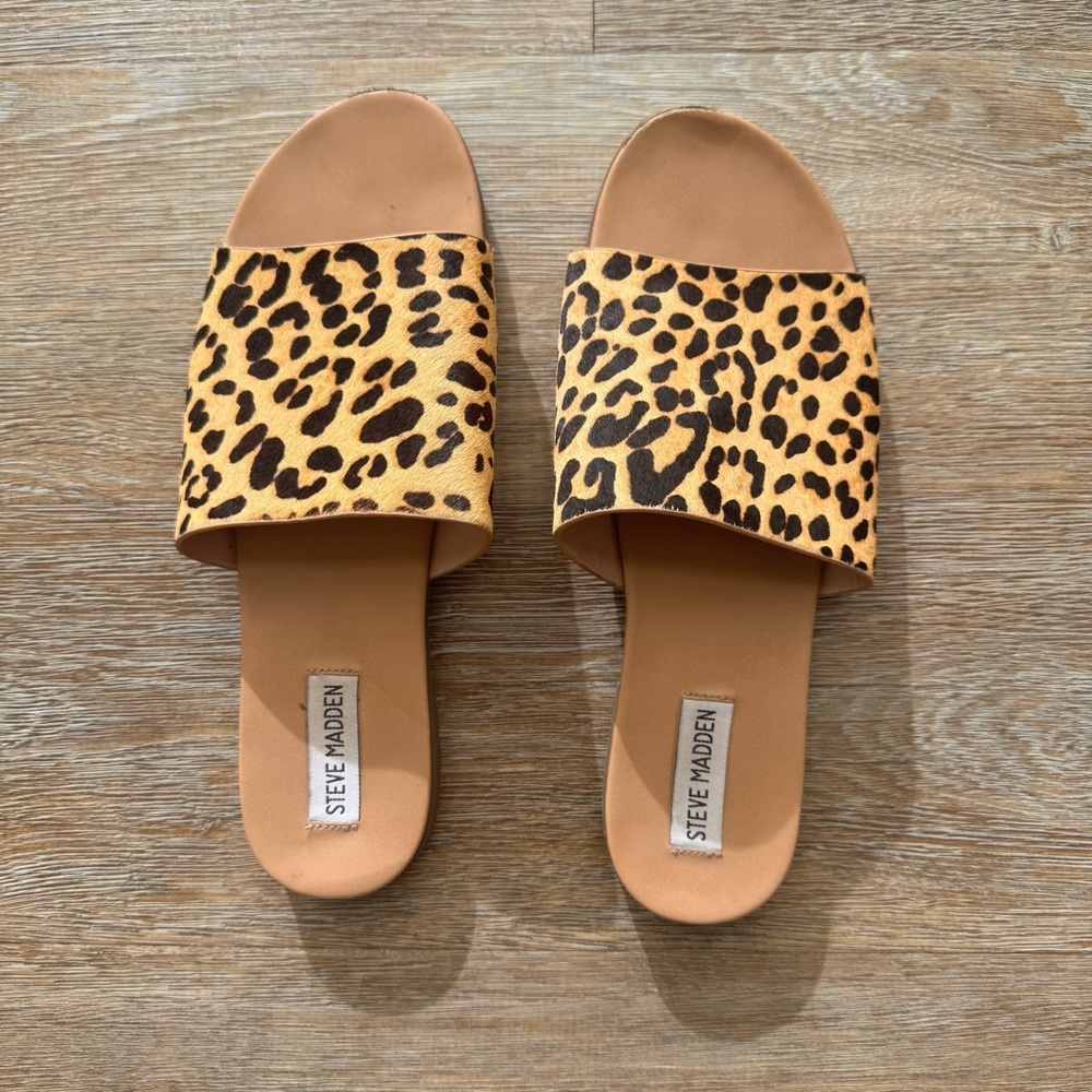 Steve Madden Leopard Print Women's Slides